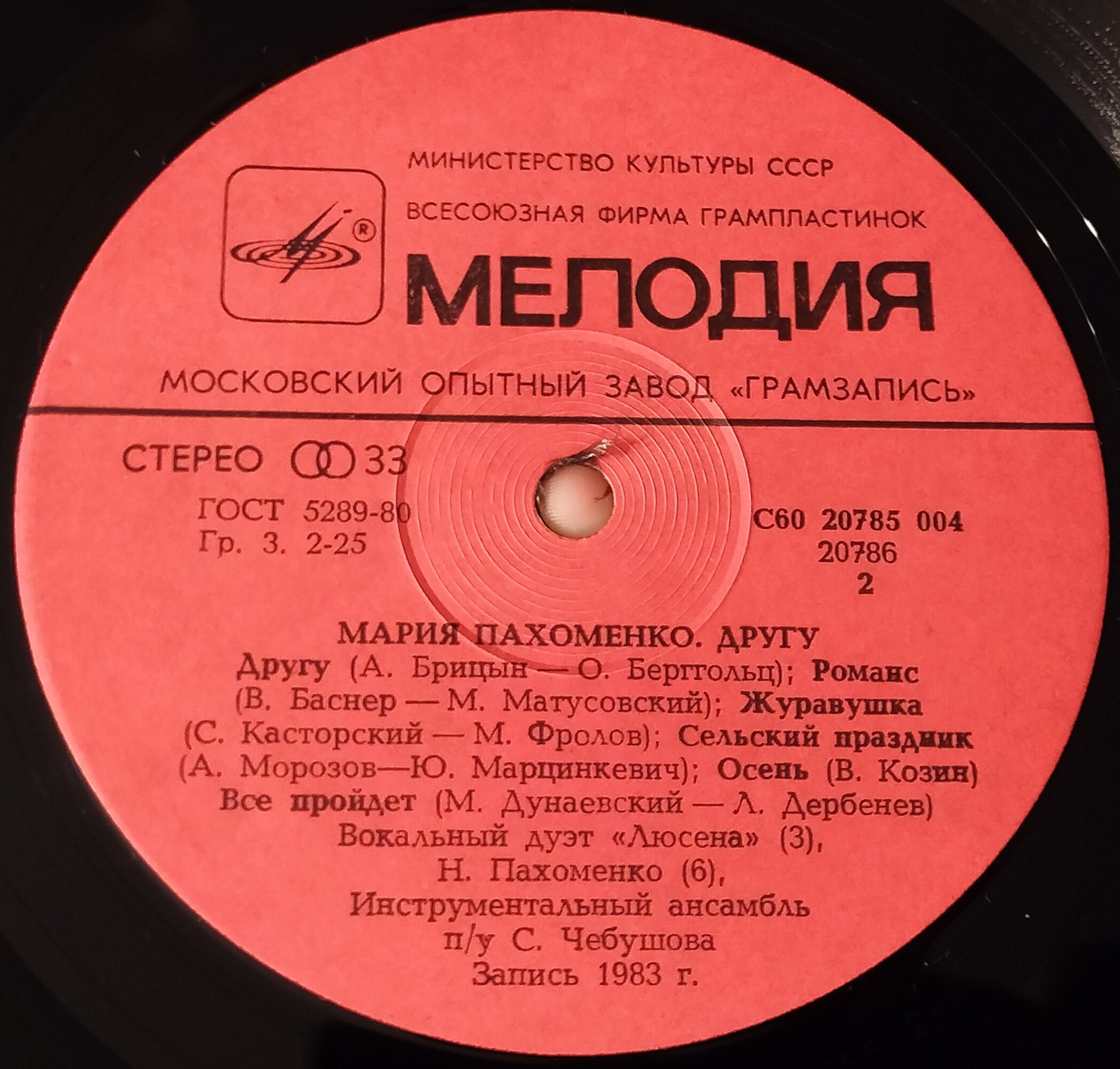 Мария ПАХОМЕНКО. "Другу"