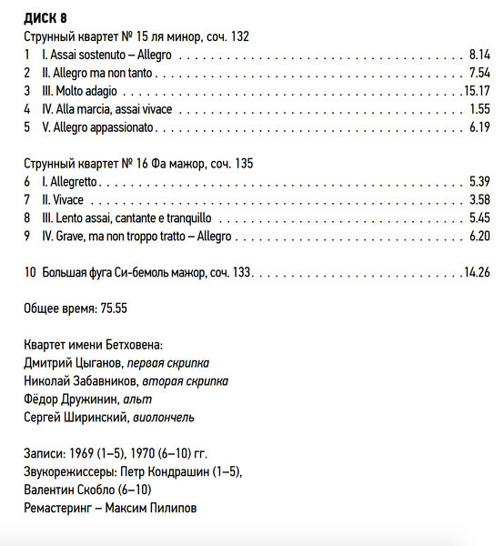 Квартет им. Бетховена играет Бетховена