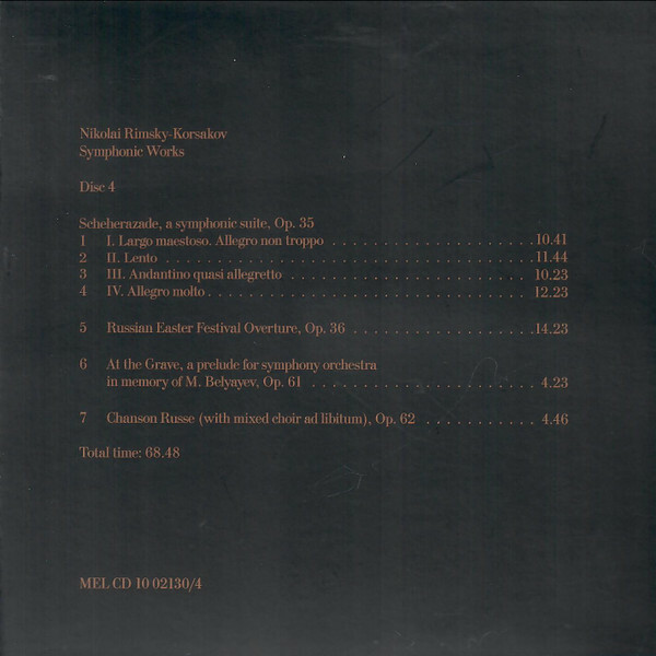 Nikolai Rimsky-Korsakov. Symphonic Works. Conductor Eugeny Svetlanov