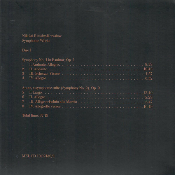 Nikolai Rimsky-Korsakov. Symphonic Works. Conductor Eugeny Svetlanov