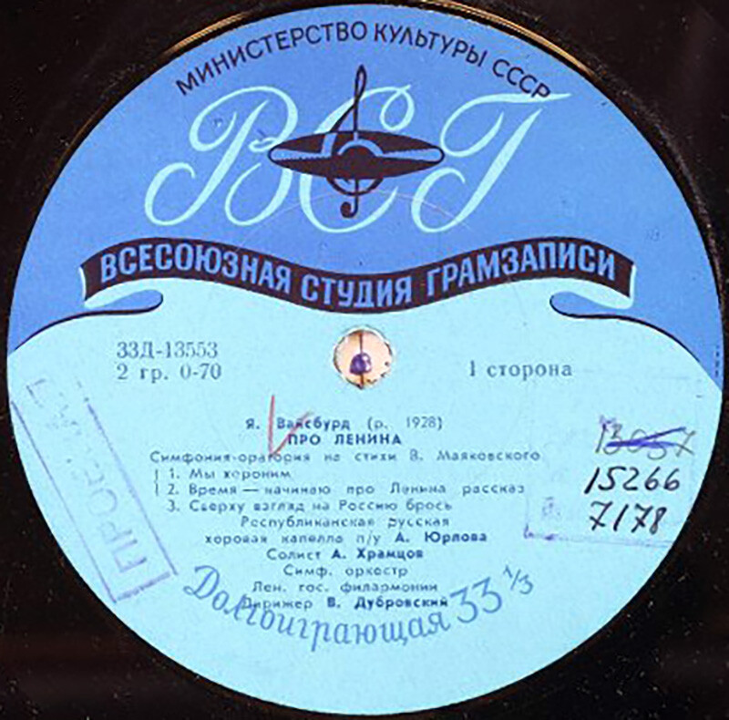 Я. Вайсбурд. Симфония-оратория «Про Ленина»