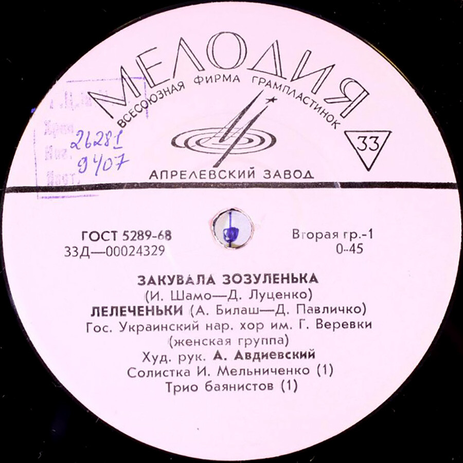 Государственный Украинский народный хор им. Г. Верёвки. Художественный руководитель А. Авдиевский