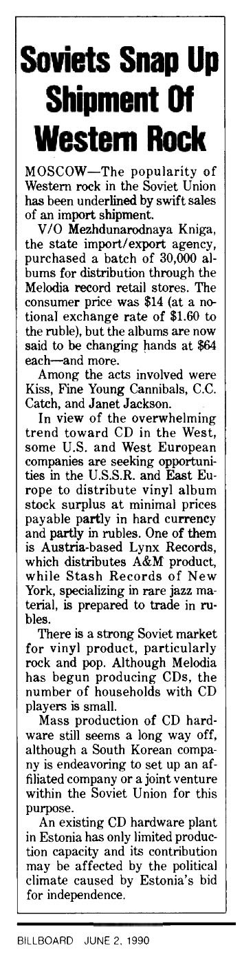 Soviets Snap Up Shipment Of Western Rock