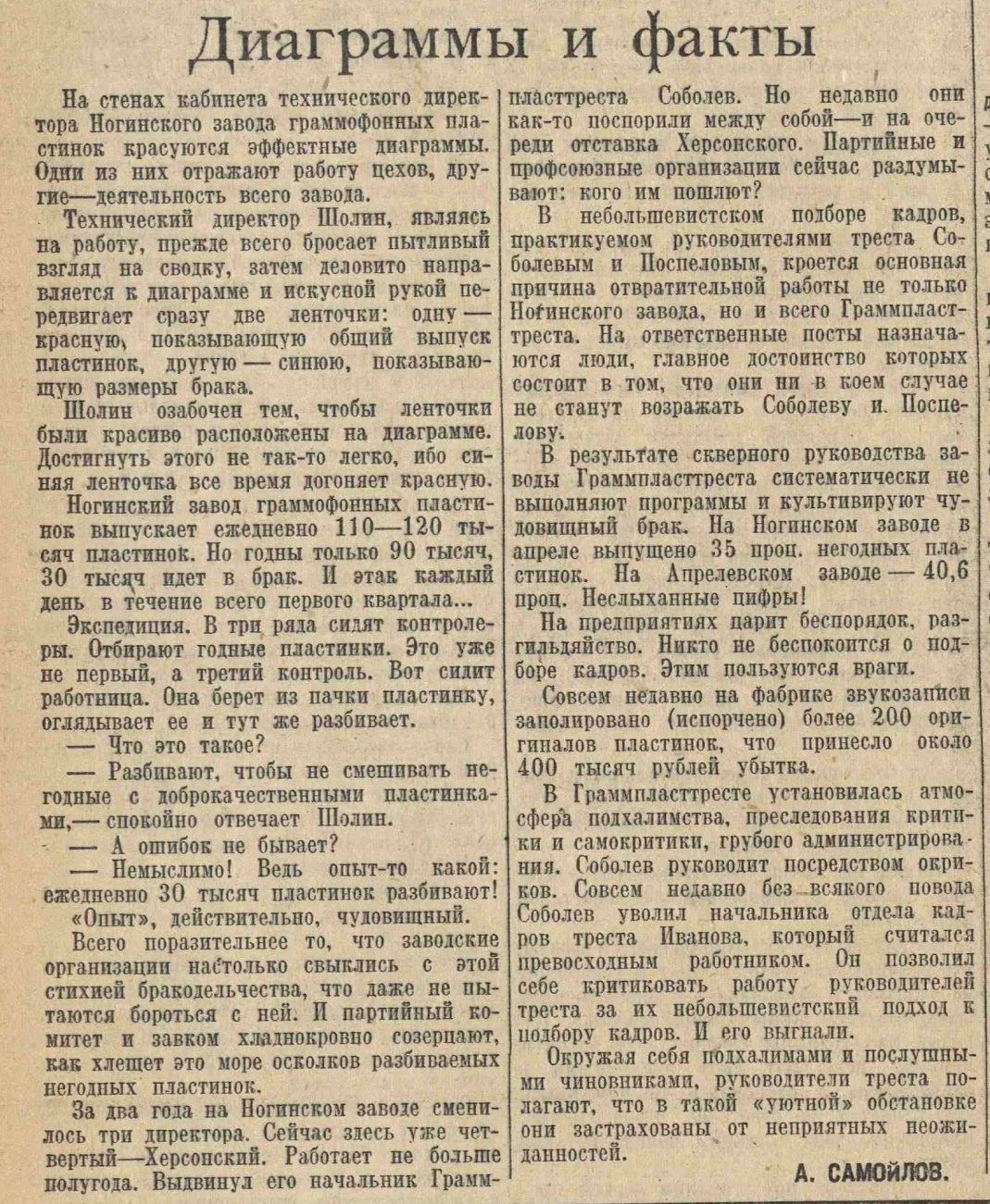 Диаграммы и факты