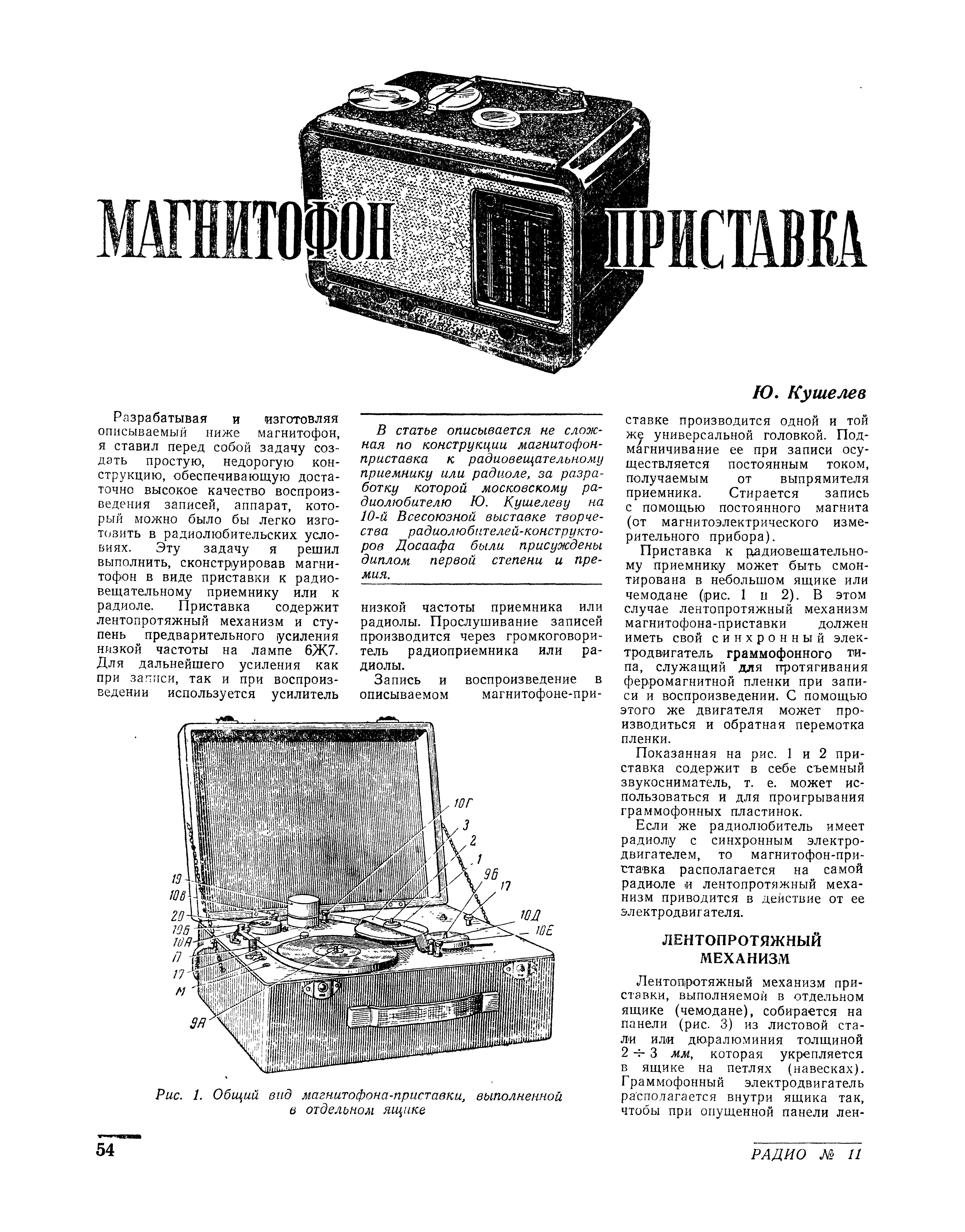 МАГНИТОФОН-ПРИСТАВКА