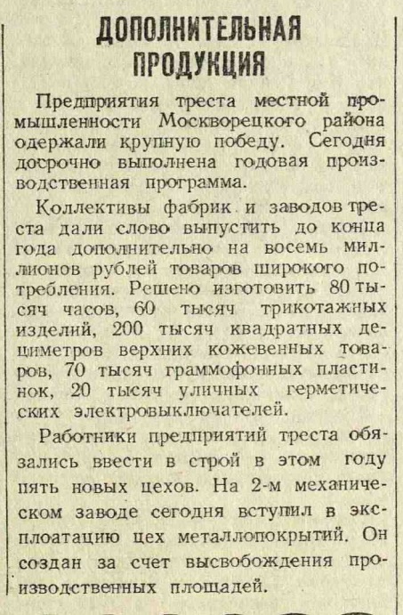 Дополнительная продукция