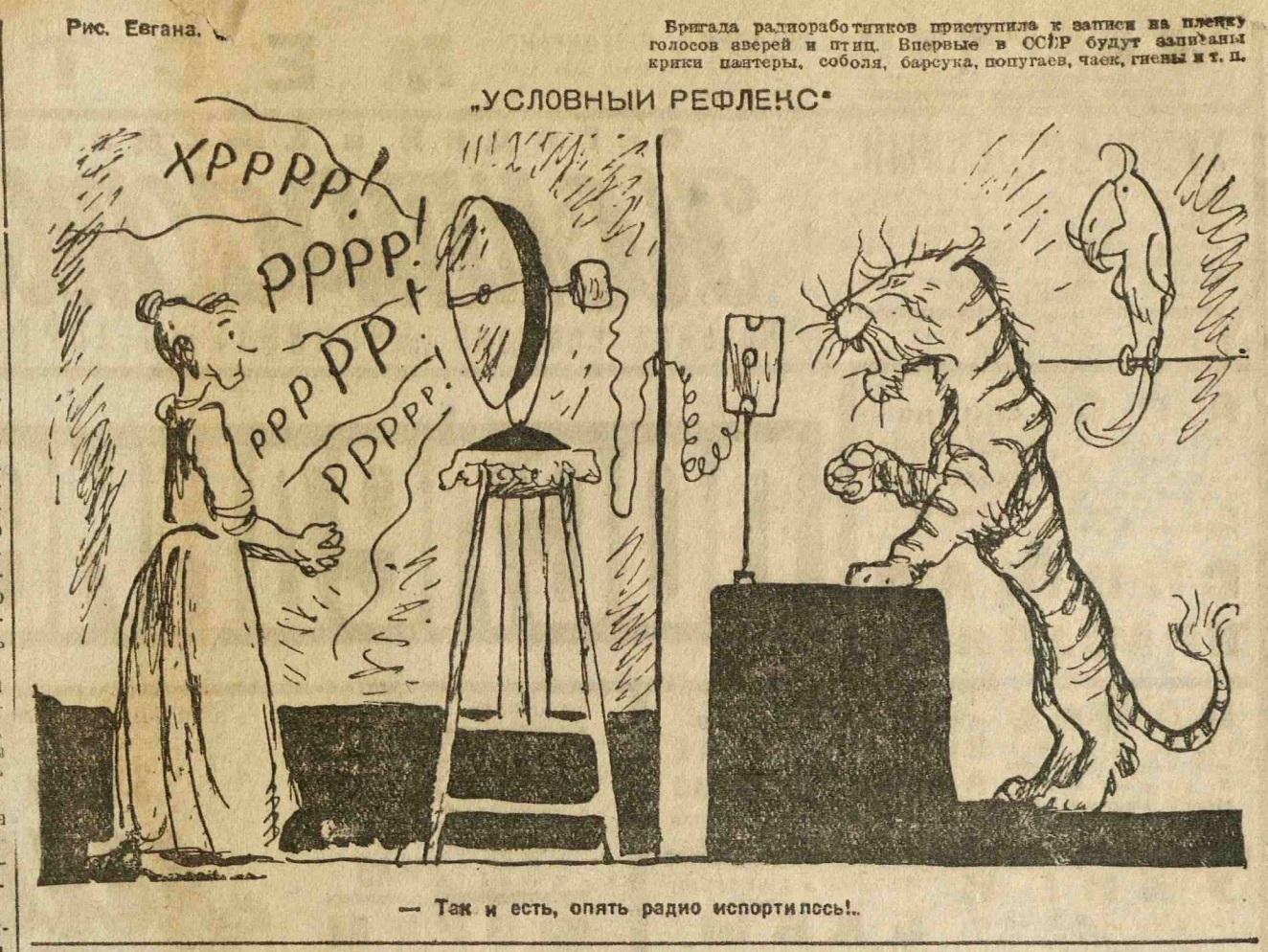 Карикатура "Условный рефлекс"