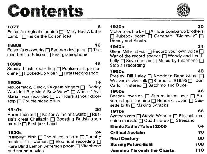 Recorded Sound: The First Century 1877-1977 (A Billboard Spotlight)