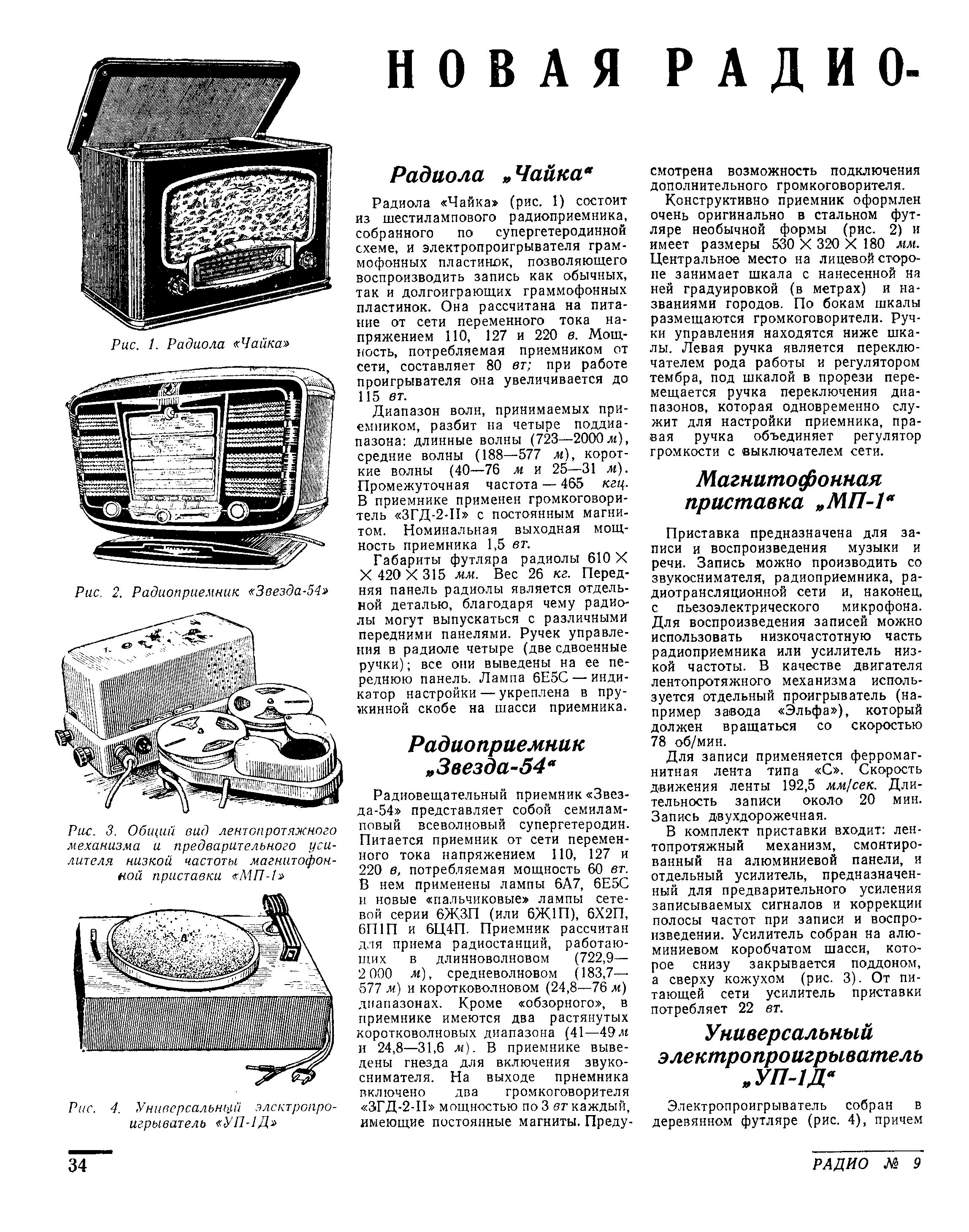 НОВАЯ РАДИО-АППАРАТУРА