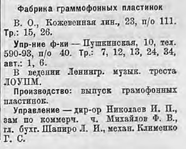 Фабрика граммофонных пластинок