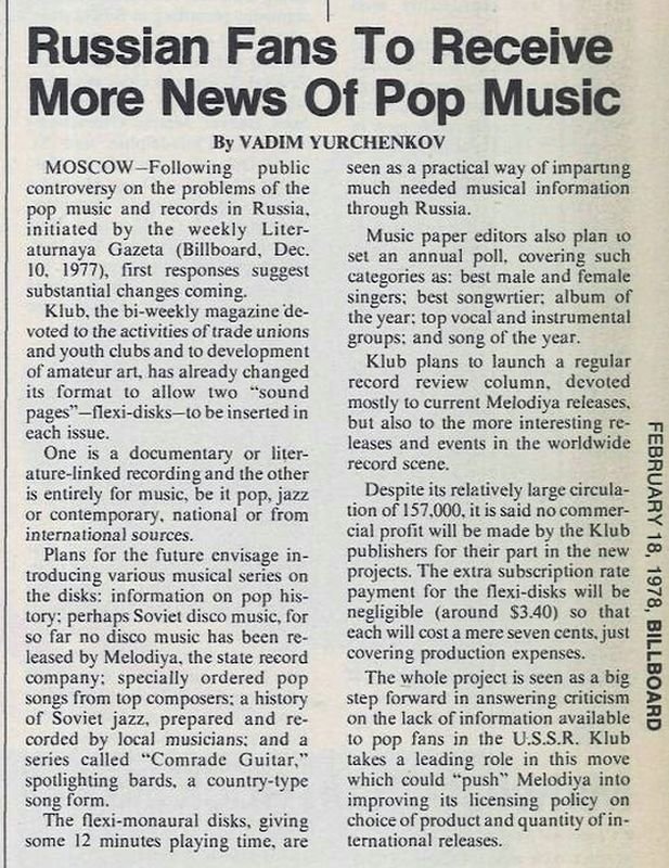 Russian Fans To Receive More News Of Pop Music