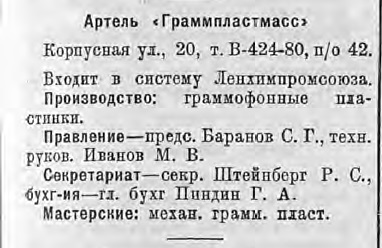 Артель "Граммпластмасс"