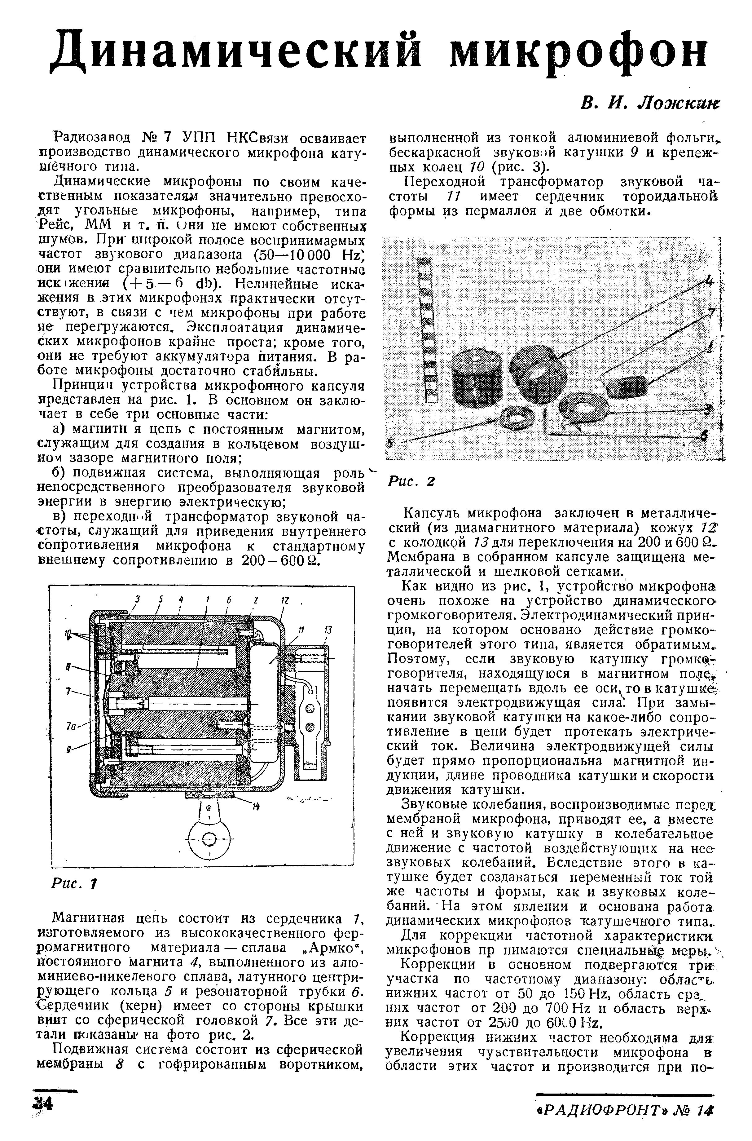 Динамический микрофон