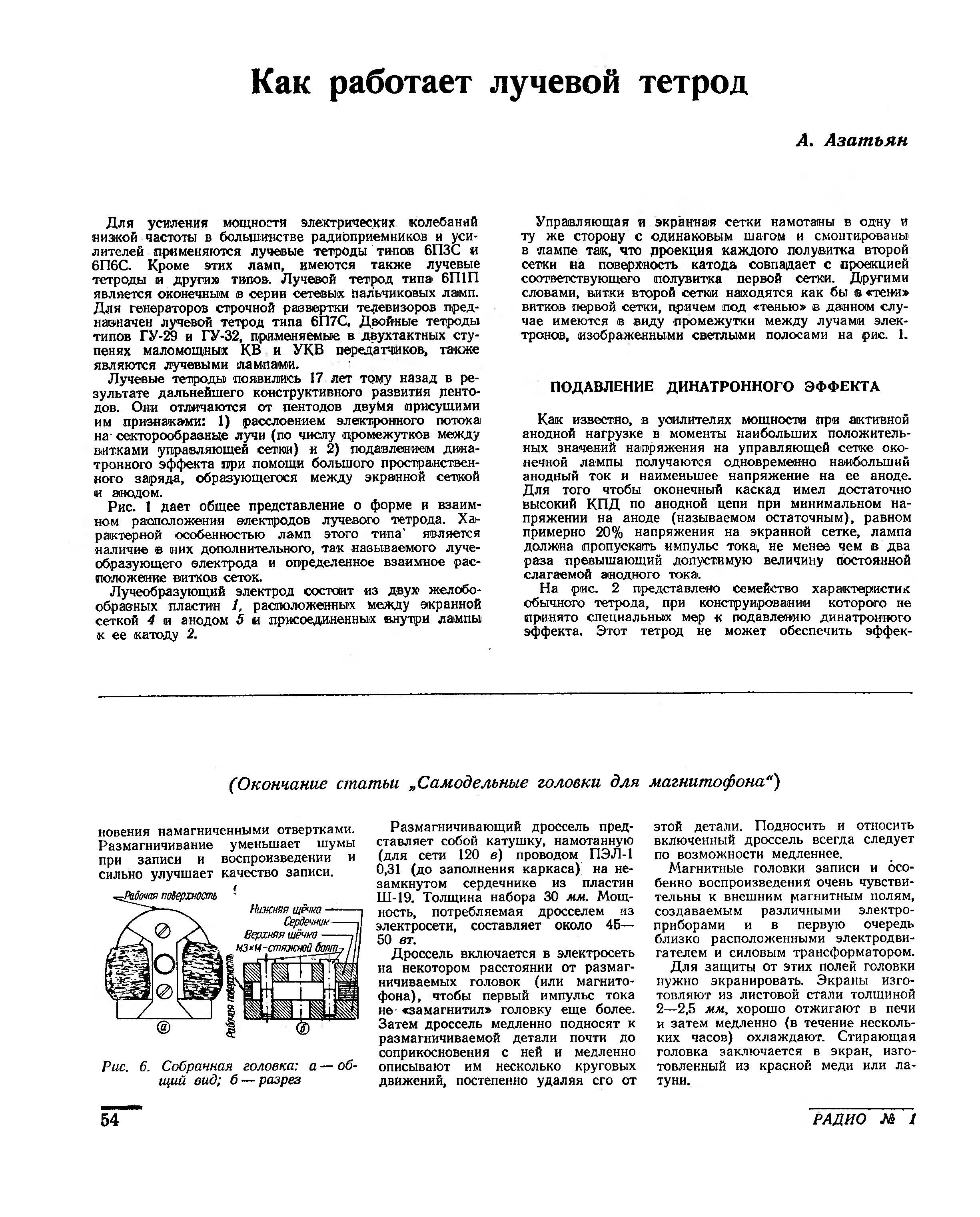 Самодельные головки для магнитофона