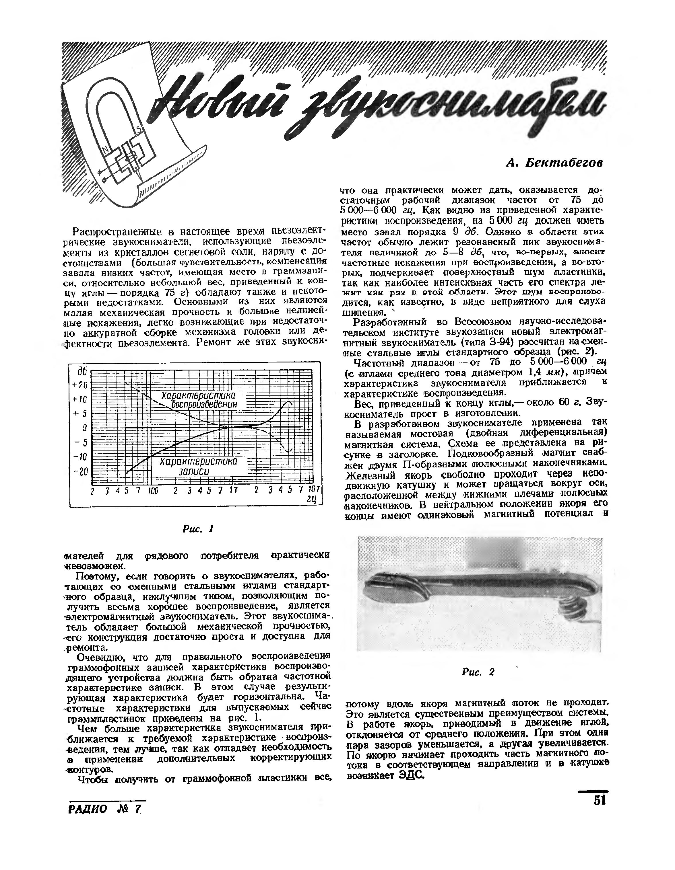 Новый звукосниматель