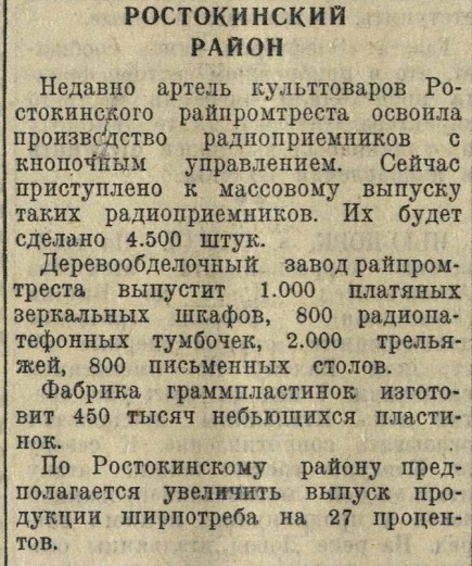 Ростокинский район ("Ширпотреб 1941 года")