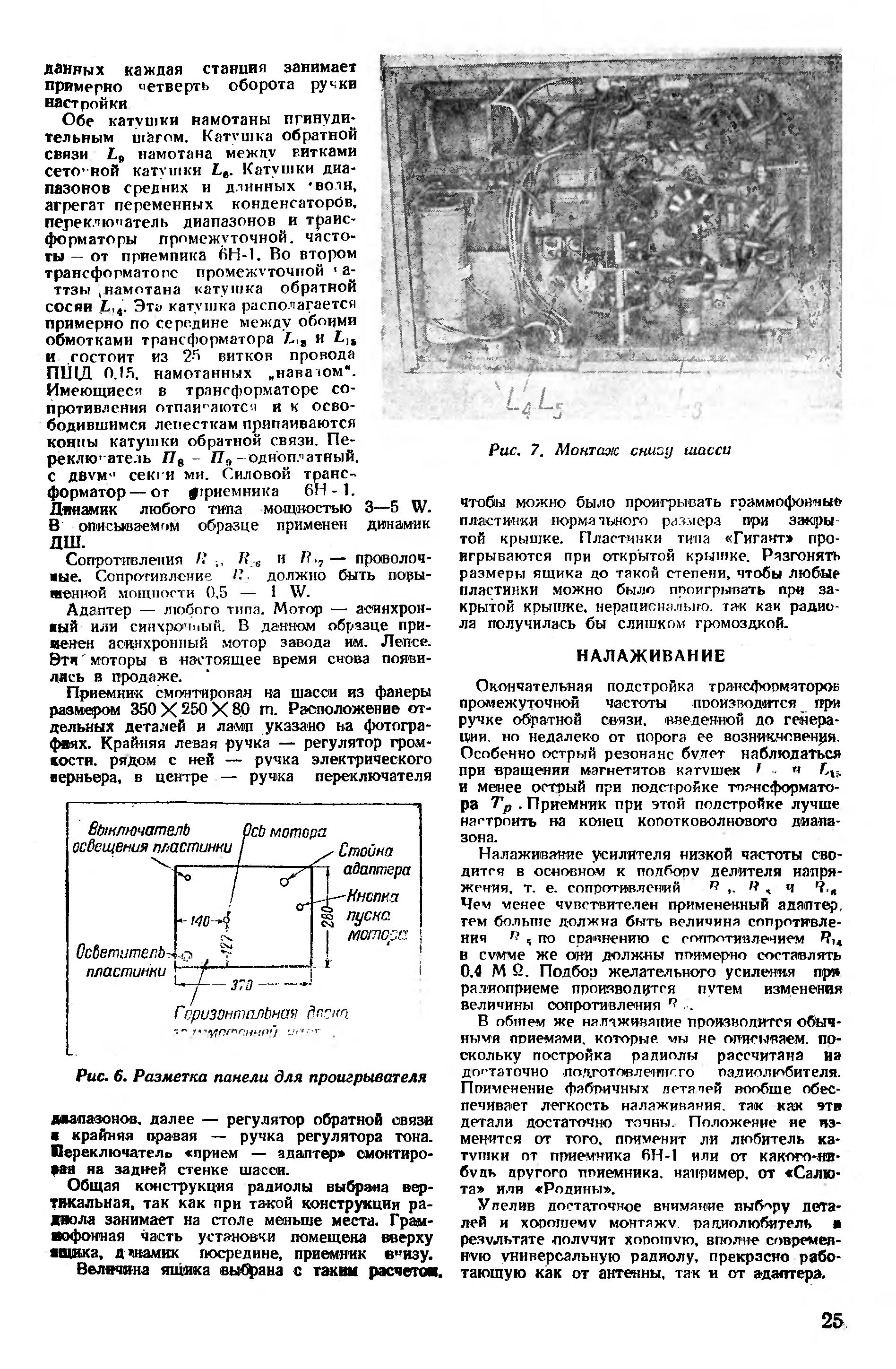 Любительская радиола 1948 года