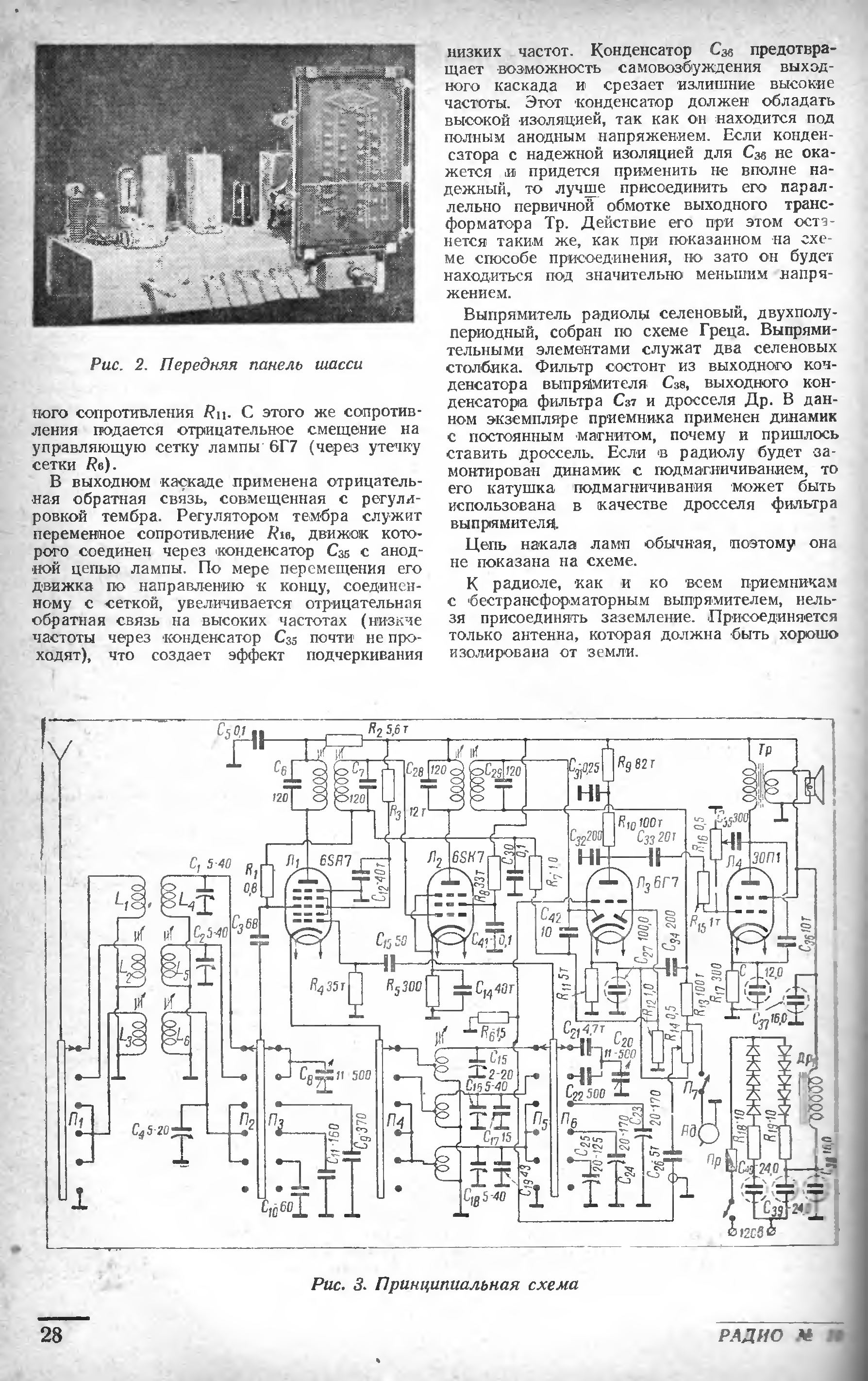 Четырёхламповая радиола (из экспонатов 7-й заочной радиовыставки)