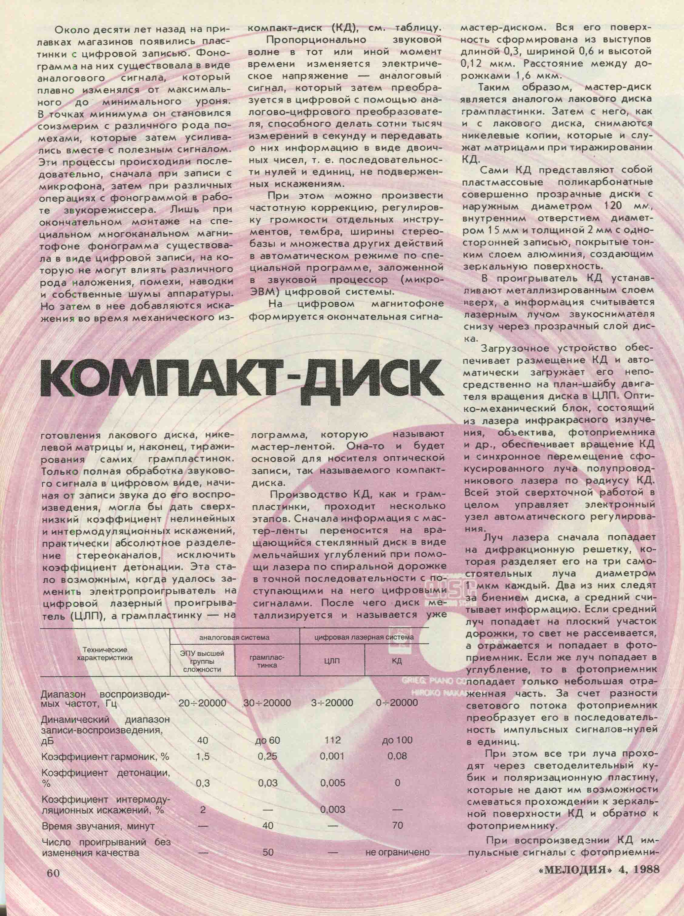 КОМПАКТ-ДИСК. ЦИФРОВАЯ КАССЕТА. ЗАРУБЕЖНЫЕ НОВИНКИ.